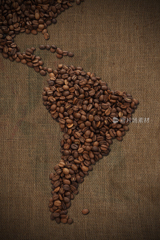 南美咖啡/带有剪接路径